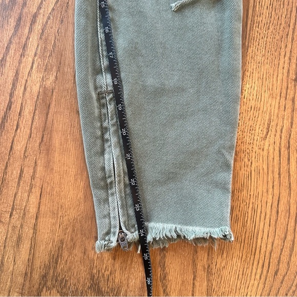 NWT One Teaspoon Freebirds Distressed High Waisted Pants Jeans Super Khaki Sz 27 - Picture 11 of 16